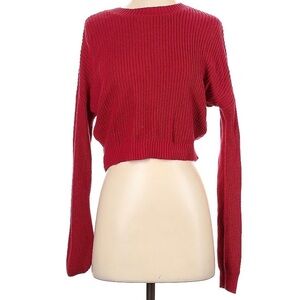 Hollister red knit sweater